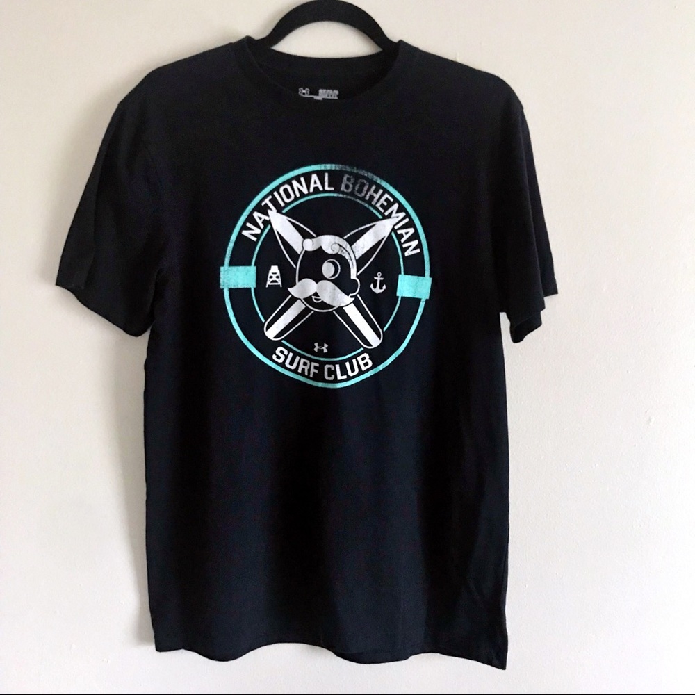 UA Small Black National Bohemian Surf Club T-shirt